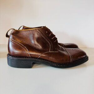 Bally Centano 2 Brown Leather Oxford Chukka Lace Up Shoes Mens 9.5D Made in Ital
